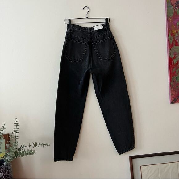 Re/Done Pixie High Rise Jeans in Black - Picture 4 of 11